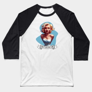 Influencer - Cartoon - Marilyn Baseball T-Shirt